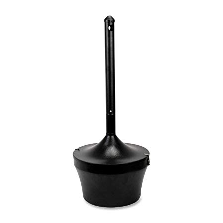 Genuine Joe GJO58891 Galvanized Steel Capped Tube Smoking Receptacle, 4.25 gallon Capacity, Black