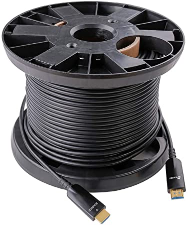 DTECH 50m Fiber Optic HDMI Cable with 4K 30Hz and 1080p 60Hz HD Video 3D HDCP CEC High Speed Supported (164 Feet, Black)