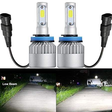HSUN H11 H8 H9 LED Headlight Bulbs,Super Bright 8000 Lumens All-in-One Conversion Kit,Replace for Car Halogen Lights,Plug and Play,6500K White