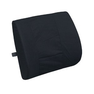 Lumbar Cushion Pillow Orthopedic Wedge Back Support Synthethic LEATHER Perfect for the office chair or the Car Seat - Cushion helps the lumbar and sacral region of the spinal colum. This Lumbar support helps to keep a good comfortable posture while sitting and also prevents spinal colum problems, it is ideal for those who work all day at the office or drive long distances. Lumbar Pillow Washable 12 inch polyurethane foam (Black)