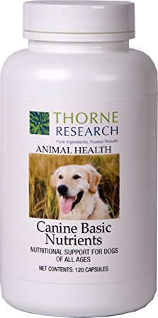 Thorne Research Veterinary - Canine Basic Nutrients, Nutritional Support for Dogs of All Ages - 120 Capsules