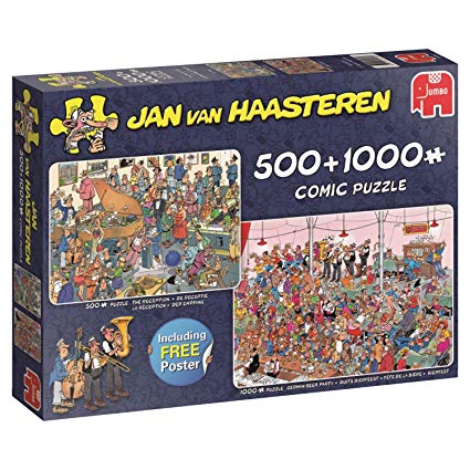 Jumbo Jan Van Haasteren The Reception & German Beer Party Jigsaw Puzzle (500 1000) (1500 Piece)