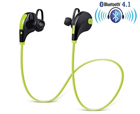 Foktech Wireless Sports Bluetooth Headphones Noise Cancelling Sweatproof Running Stereo with microphone Earphones Earbuds for Smartphones