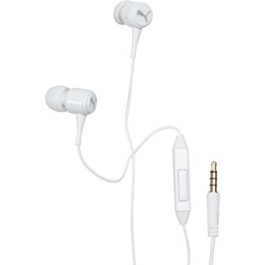 PUMA Roadies In-Ear Headphones with In-line Mic (White)