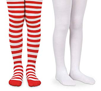 Jefferies Socks Girls Holiday Stripe Christmas Dress Tights 2 Pack