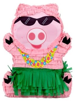 Hawaiian Pig Pinata Party Decoration