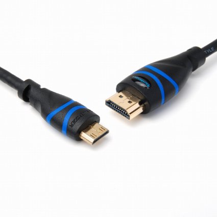 BlueRigger High Speed Mini HDMI to HDMI cable with Ethernet (10 Feet)