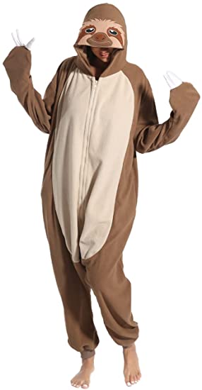 Sloth Onesie Pajamas Cosplay Animal One Piece Christmas Sleepwear Jumpsuit Costume Women Men Unisex Snug Fit