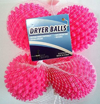 Dryer Balls 4 Pack Pink- Reusable Dryer Balls Replace Laundry Drying Fabric Softener and Saves You Money