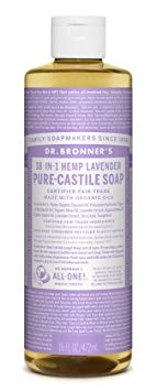 Dr. Bronner's Magic Soap Organic Lavender Oil Pure Castile Soap Liquid, 16-Ounce