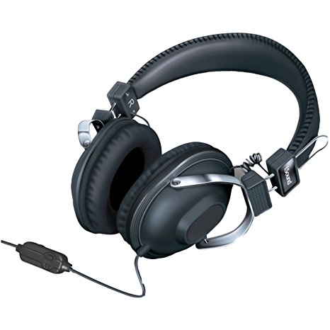iSound HM-260 Dynamic Stereo Headphones with in-line Mic and Volume controls (black)