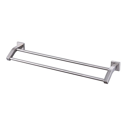 KES Towel Bar, Bathroom Shelf Double Rod 24 Inch polished SUS 304 Stainless Steel Wall Mount Rack Contemporary Style, A2202-2