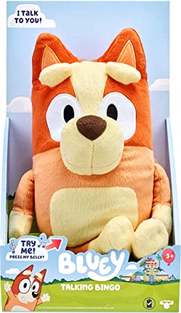 Bluey Bingo Large 30cm Talking Sounds Plush: Official Collectable Character Cuddly Jumbo Soft Toy