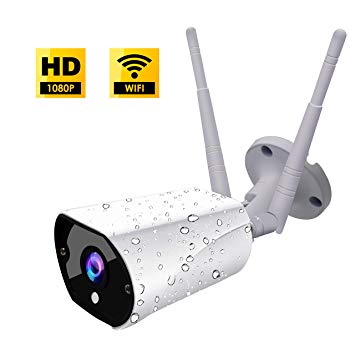 Wireless Camera GERI WiFi Outdoor Security Camera 1080P WiFi Cam Wireless IP Waterproof Camera with IR Night Vision Home Security Surveillance System