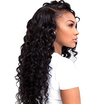 Vogue Queen 360 Lace Frontal Wig Loose Wave 180% Density Full Lace Band Human Hair Wigs For Black Women Pre Plucked Natural Hairline with Baby Hair (16 inches, Loose Wave)