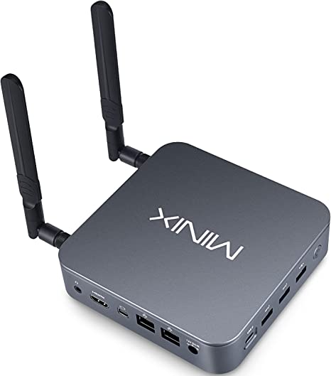 MINIX NEO J51-C8 Max Mini Computer, 8GB/512GB M.2 PCIe NVMe SSD Windows 11 Pro, Aluminum/Wi-Fi6/Dual 2.5GB LAN/USB-C/Triple Display/4K/Auto Power On/PXE Boot/RTC/Vesa Mount