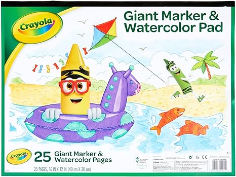 12 Pack: Crayola® Giant Marker & Watercolor Pad