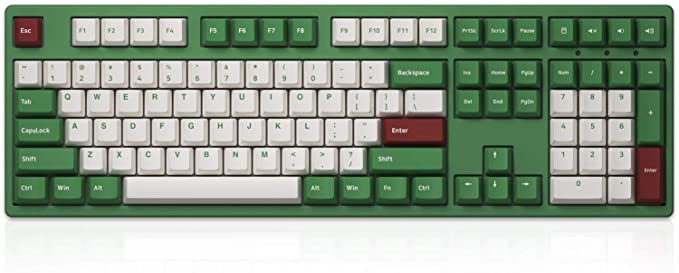 Akko 108-Key Full Size Wired Mechanical Gaming Keyboard, Matcha Red Bean Themed Programmable Keyboard,  PBT Doubleshot Keycaps and Anti-Ghosting (Gateron Pink Linear Switch)