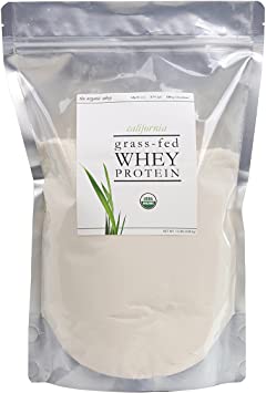 The Organic Whey Protein Powder - 100% Grass Fed Protein - Gluten-free, Non-GMO, USDA Certified Organic - Unflavored - Bulk Bag, 1.5 lbs