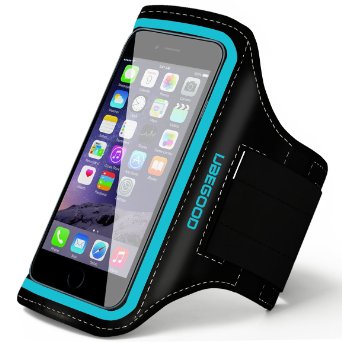 Ubegood Sports Armband iPhone 6s Armband for Running Jogging Case Cover with Adjustable Velcro Strap and Key Pocket also fits iPhone 6S65S55C Galaxy S6 edgeS6S5S4 blue