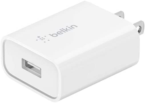 Belkin Quick Charge Charger (Qualcomm Quick Charge 3.0 Charger, USB Charger for Quick Charge Devices, Note9, S9, S8, S7, S6, More) USB Wall Charger, White, WCA001dqWH