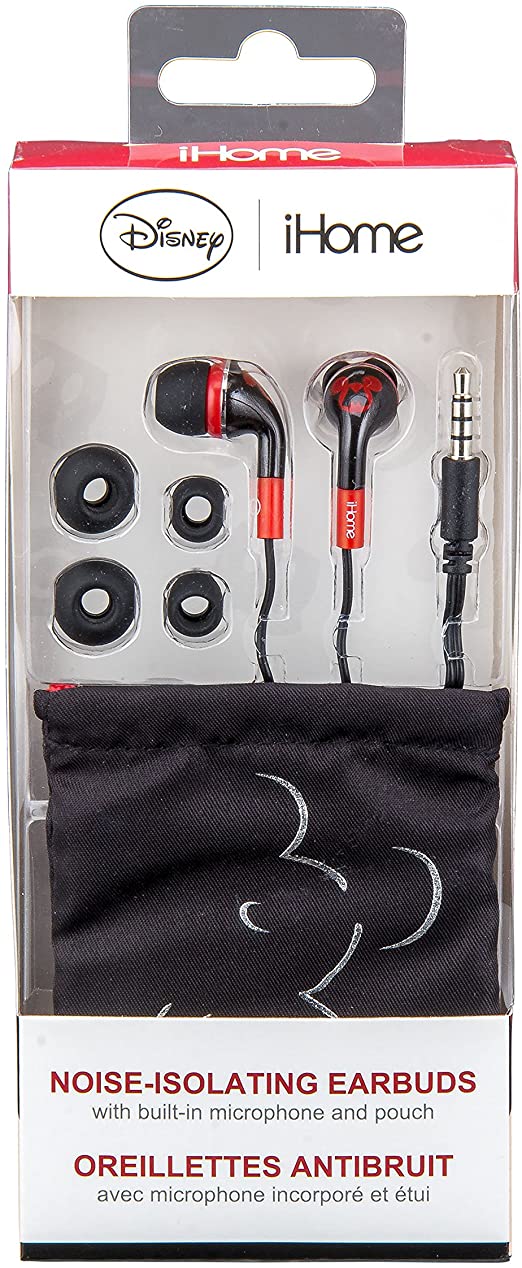 Mickey Mouse Noise Isolating earphones with Travel Pouch, DY-M153