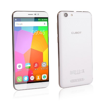 Cubot Dinosaur 3GB Ram Sim Free Smartphone 4G Dual Sim 5.5 Inch Android 6.0 16GB Rom Mobile Phone Quad Core Phablet LTE /4G Dual Camera Smart Phone 13 MP Pixels Unlocked Cell Phone(White)