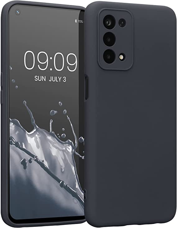 kwmobile Carcasa Compatible con OPPO A74 (5G) / A54 (5G) - Funda de TPU y Silicona para teléfono móvil - Negro Mate