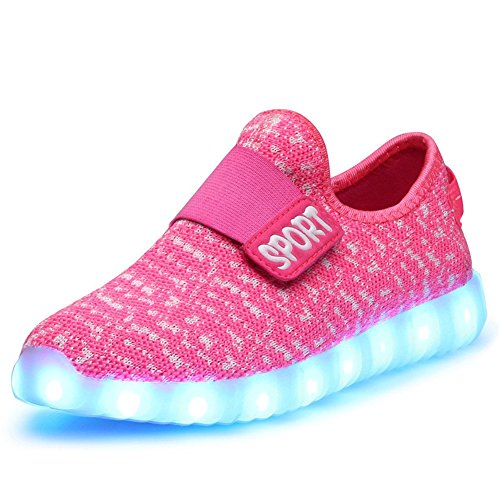 On N Kid Boy Girl Upgraded USB Charging LED Light Sport Shoes Flashing Fashion Sneakers