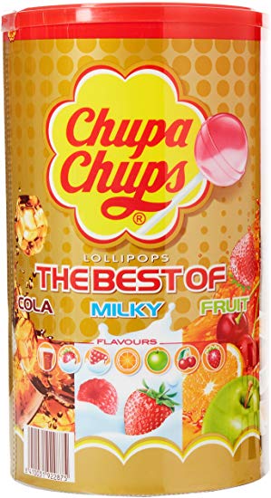 Chupa Chups The Best Of Lollipop Tube (Pack of 100)