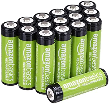 Amazon Basics AA-Batterien, wiederaufladbar, vorgeladen, 16 Stück (Aussehen kann variieren)