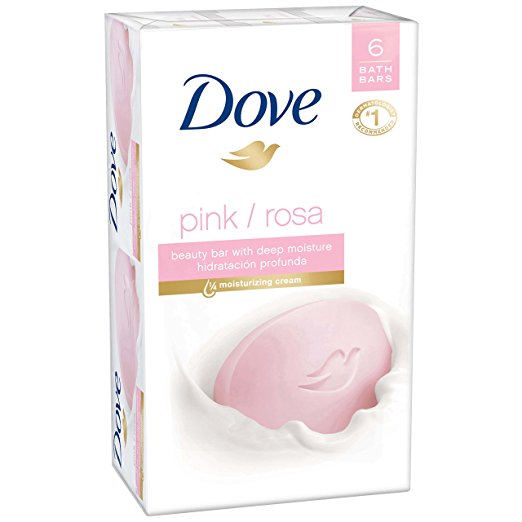 Dove Pink/Rosa Beauty Bars Soap for Women, 6 Count, 4 Ounce