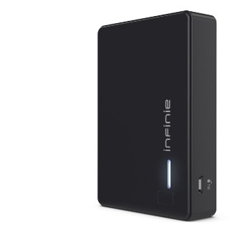Infinie 12000mAh External Battery Portable Charger for iPhone 5/6/6s/6s Plus, iPad Pro, iPad Mini, Samsung Galaxy S6 and S5, Black