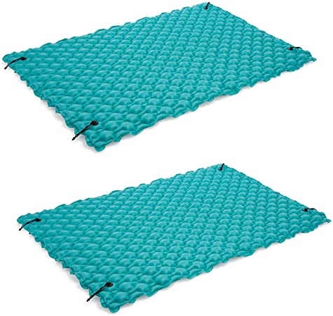 Intex 9.5' Inflatable Floating Water Swimming Pool Lake Mat Platform Pad, 2 Pack