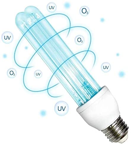 U-V-C Quartz Light Bulb with Ozone 25w Lamp,OURSPOP 25W Easy Use Light Bulb Ozone Screw Socket Lamp 110V,Covers up to 400sq ft.(Replace Bulb)