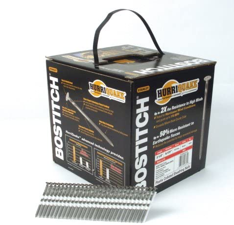 BOSTITCH RH-S8DR131-HQ Hurriquake 21-Degree 2-1/2-by-0.131-Inch Plastic Collated Stick Framing Nails, 4000 per Box