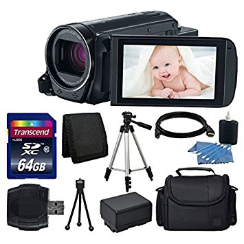 Canon VIXIA HF R700 Full HD Camcorder (Black)   Transcend 64GB SDHC Memory Card   Camera/Video Case   Full Tripod   Camera/Video Case   USB Card Reader   Cleaning Kit   Extra Battery   Complete Bundle