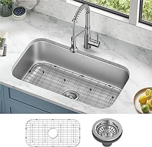 KRAUS Premier 32” Undermount 18-Gauge Stainless Steel Single Bowl Kitchen Sink