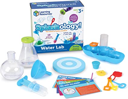 Learning Resources Splashology! Water Lab Science Kit, STEM Playtime, Water Activities, 19 Pieces, Ages 3