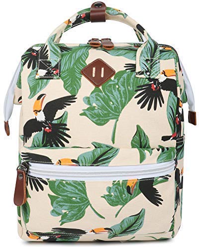 FITMYFAVO Stylish Doctor Style Multipurpose School Travel Backpack for Men Women - Tropical Toucan