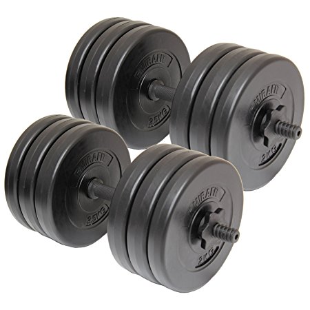 Mirafit Dumbbell Gym Weights Set - Available in 20kg or 30kg