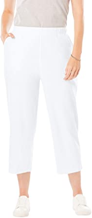 Woman Within Women's Plus Size 7-Day Knit Capri