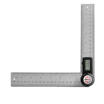 GemRed 2 in 1 Digital Protractor Goniometer Angle Finder Ruler (200mm)