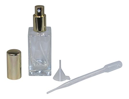 1.7 Ounce (50 ml) Glass Empty Refillable Replacement Perfume or Cologne Bottle with Spray Applicator (EB21)