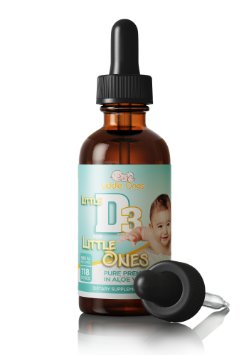 Baby Vitamin D Drops - Ideal for Infants and Babies - Naturally Derived Vitamin D3 Liquid in Pure Aloe Vera Juice with Easy to Use Dropper - USA made - BONUS eBook (118 doses)