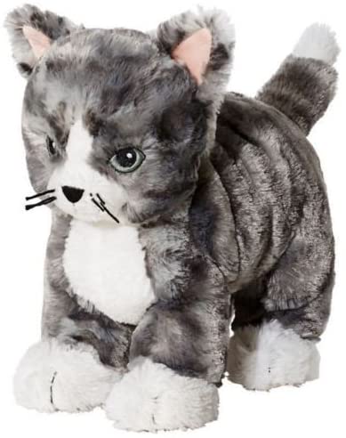 unbrand IKEA Kitty Cat Plush Stuffed Animal Soft Toy Gray White Tabby Lilleplutt New