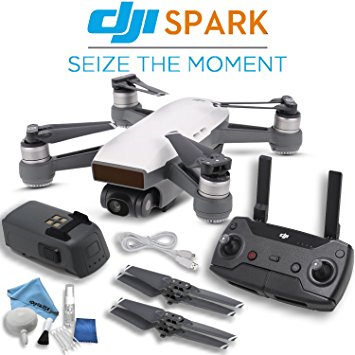DJI Spark Quadcopter & Remote Controller Combo (Alpine White)