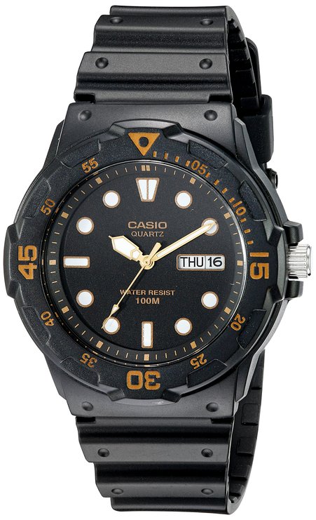 Casio Mens MRW200H-1EV Dive Watch with Black Band