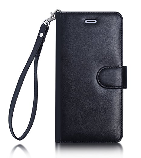 Note 5 Case, FYY [Top-Notch Series] Premium PU Leather Wallet Case Stand Cover for Samsung Galaxy Note 5 Black