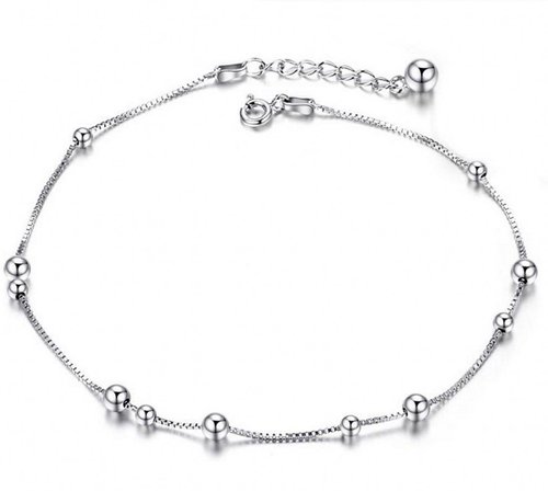 Silver Masters 925 Sterling Silver Singapore-Chain Anklet
